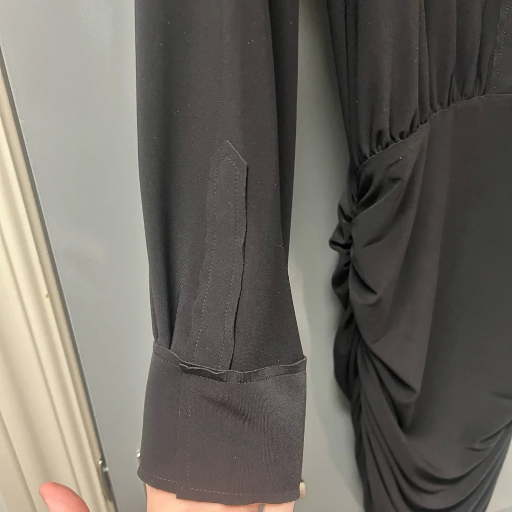 Norma Kamali Boyfriend Shirred Shirt Dress - Picture 5 of 14